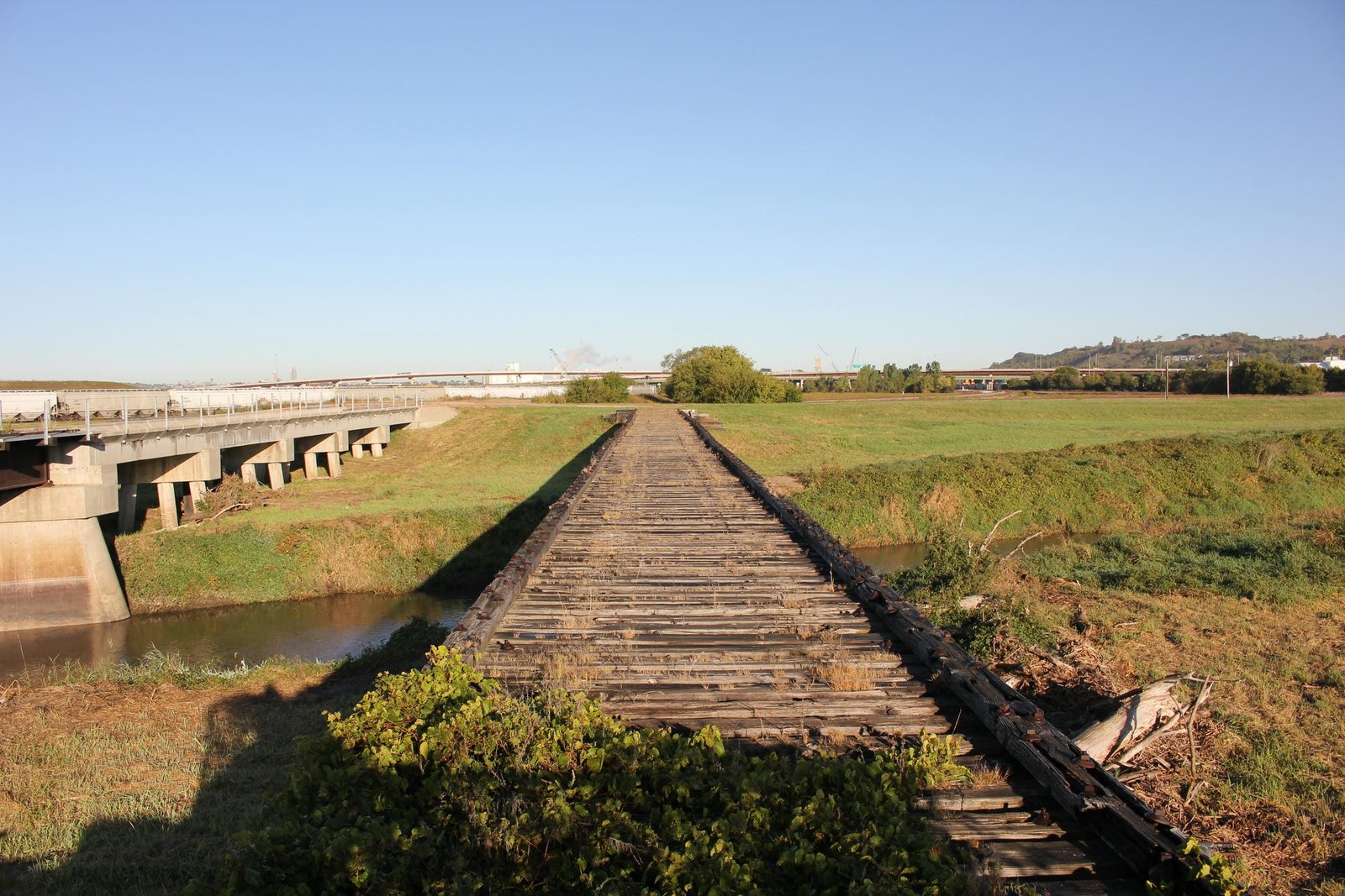 Looking north